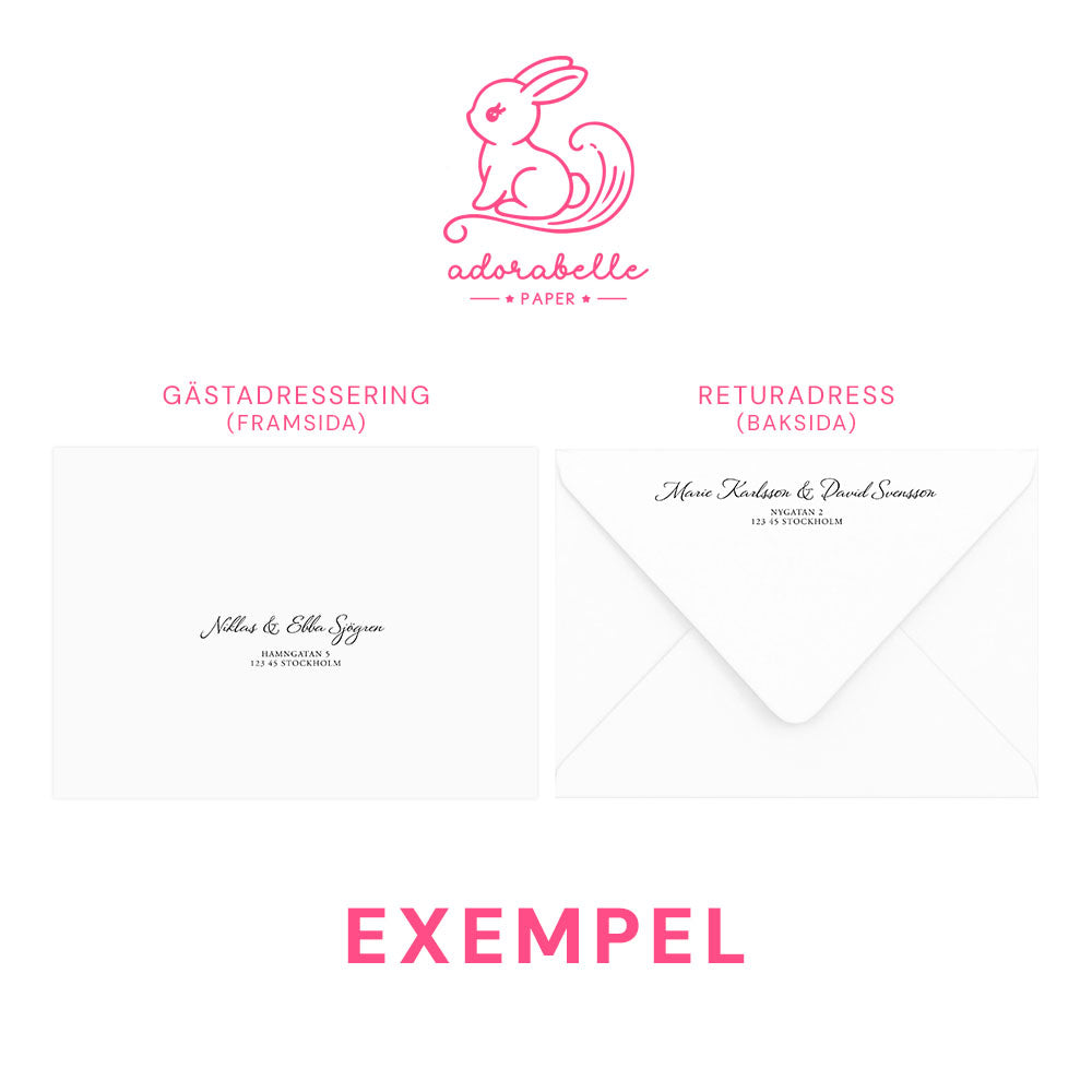 Pocket Bröllopsinbjudan - Peach & Blush Blommig Romantisk somrig design – BR006