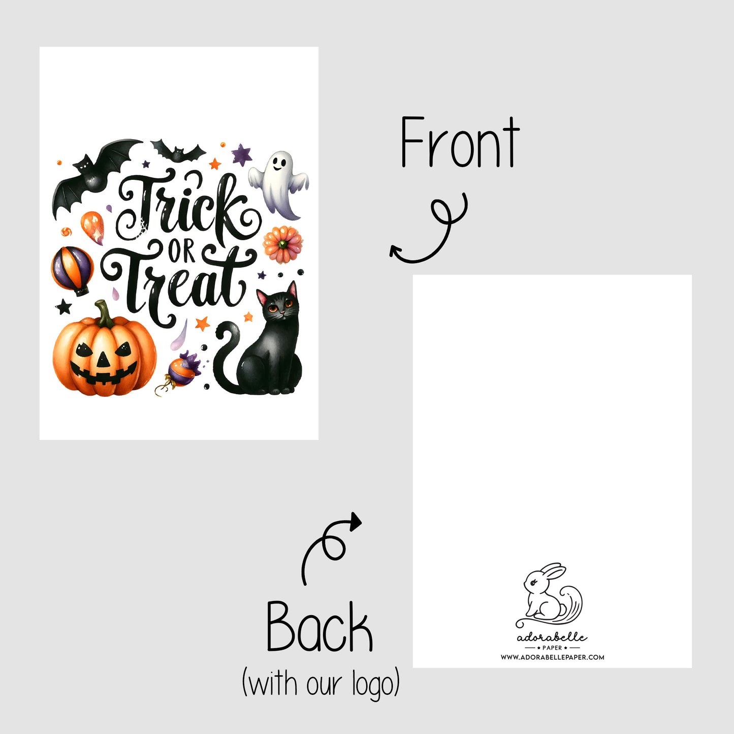 10-pack Halloween-godispåsar – Bus eller godis – A6 platta pappersgodispåsar – GB302