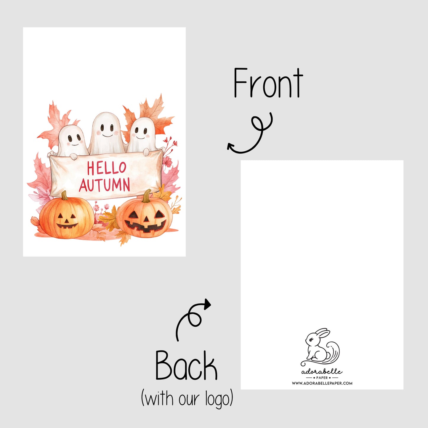 10-pack Halloween-godispåsar – Hello Autumn Spöken - Bus eller godis – A6 platta pappersgodispåsar – GB332