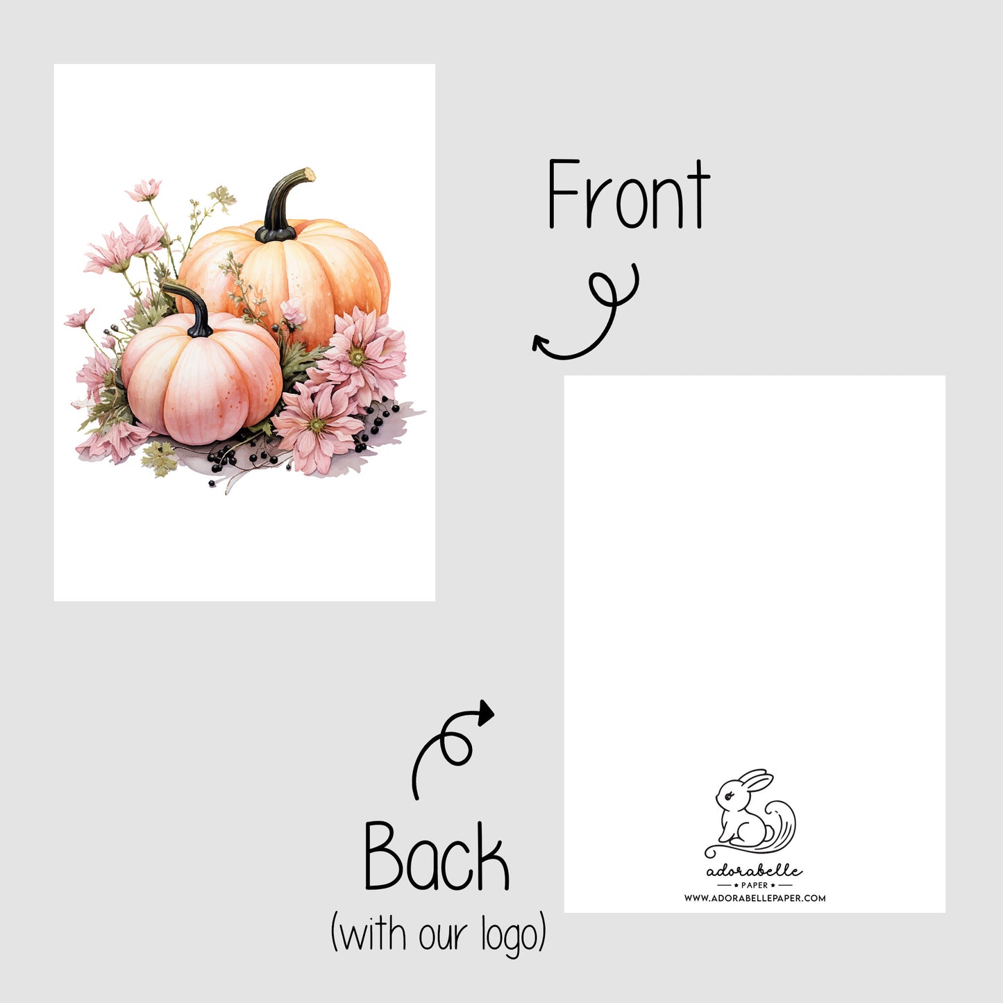 10-pack Halloween-godispåsar – Höstpumpor med Blommor - Bus eller godis – A6 platta pappersgodispåsar – GB344