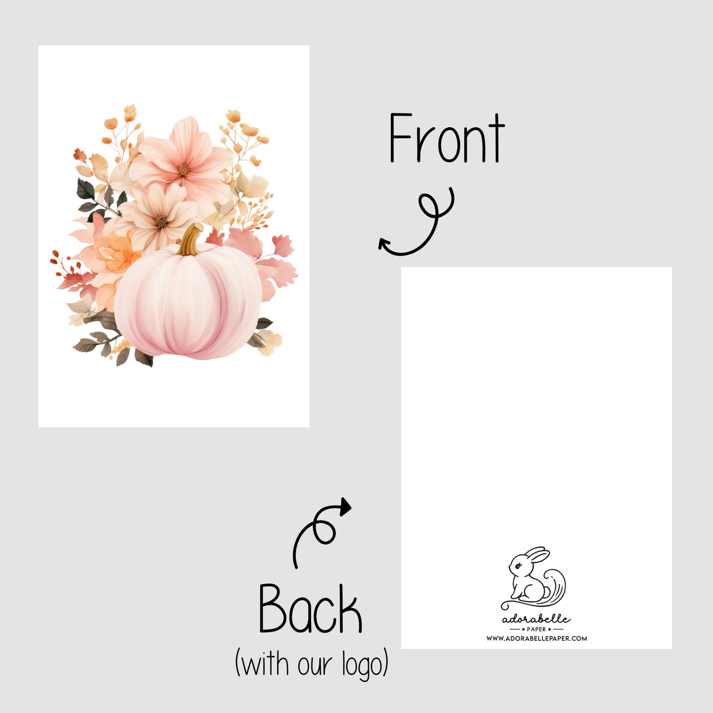 10-pack Halloween-godispåsar – Rosa Pumpa med Blommor - Bus eller godis – A6 platta pappersgodispåsar – GB346