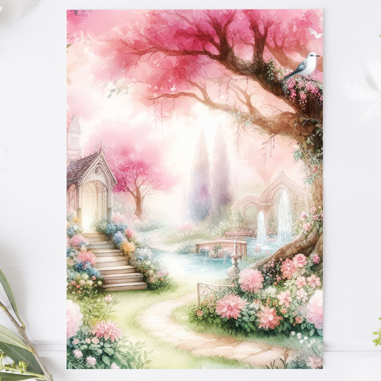 Postcard Romantic Garden PC507