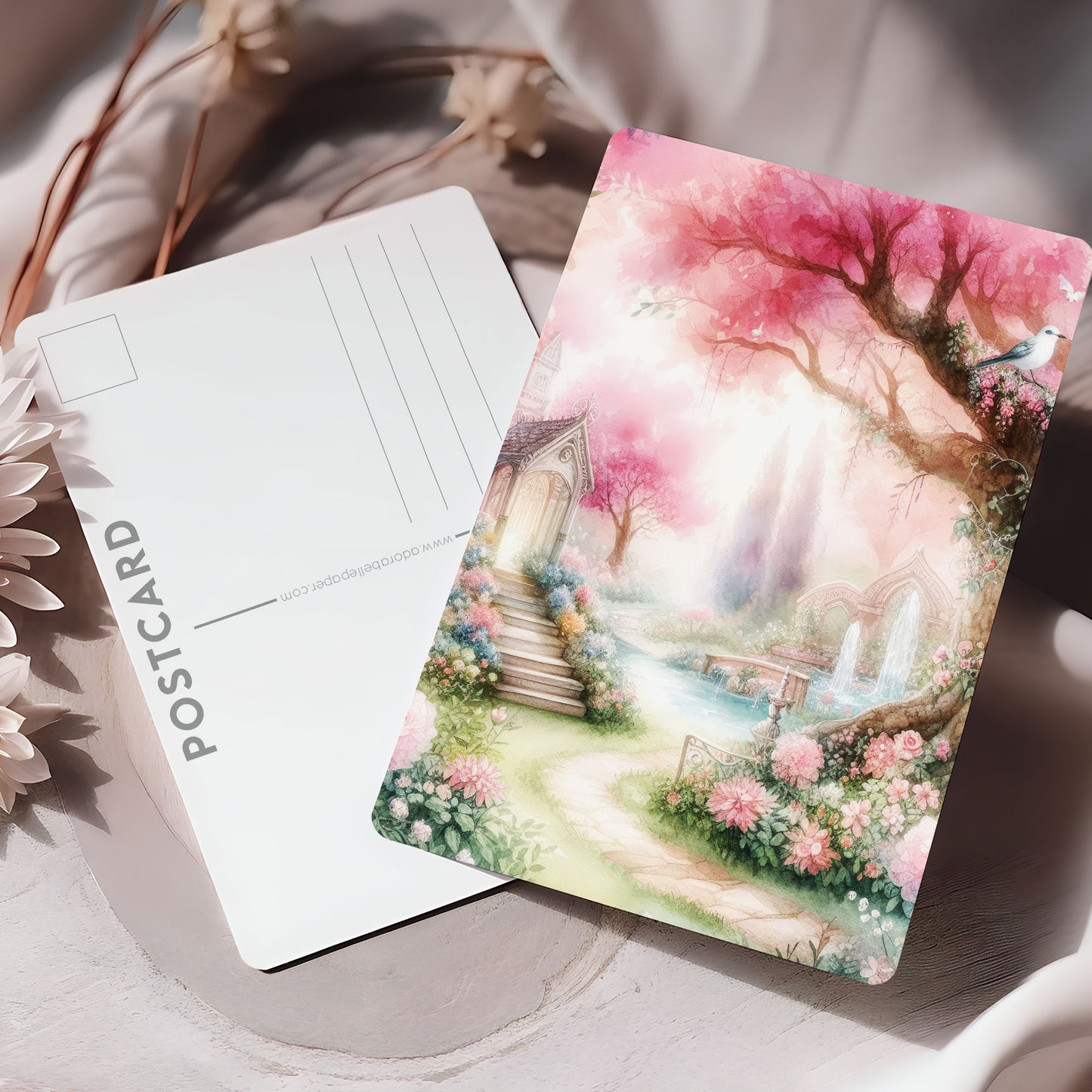 Postcard Romantic Garden PC507