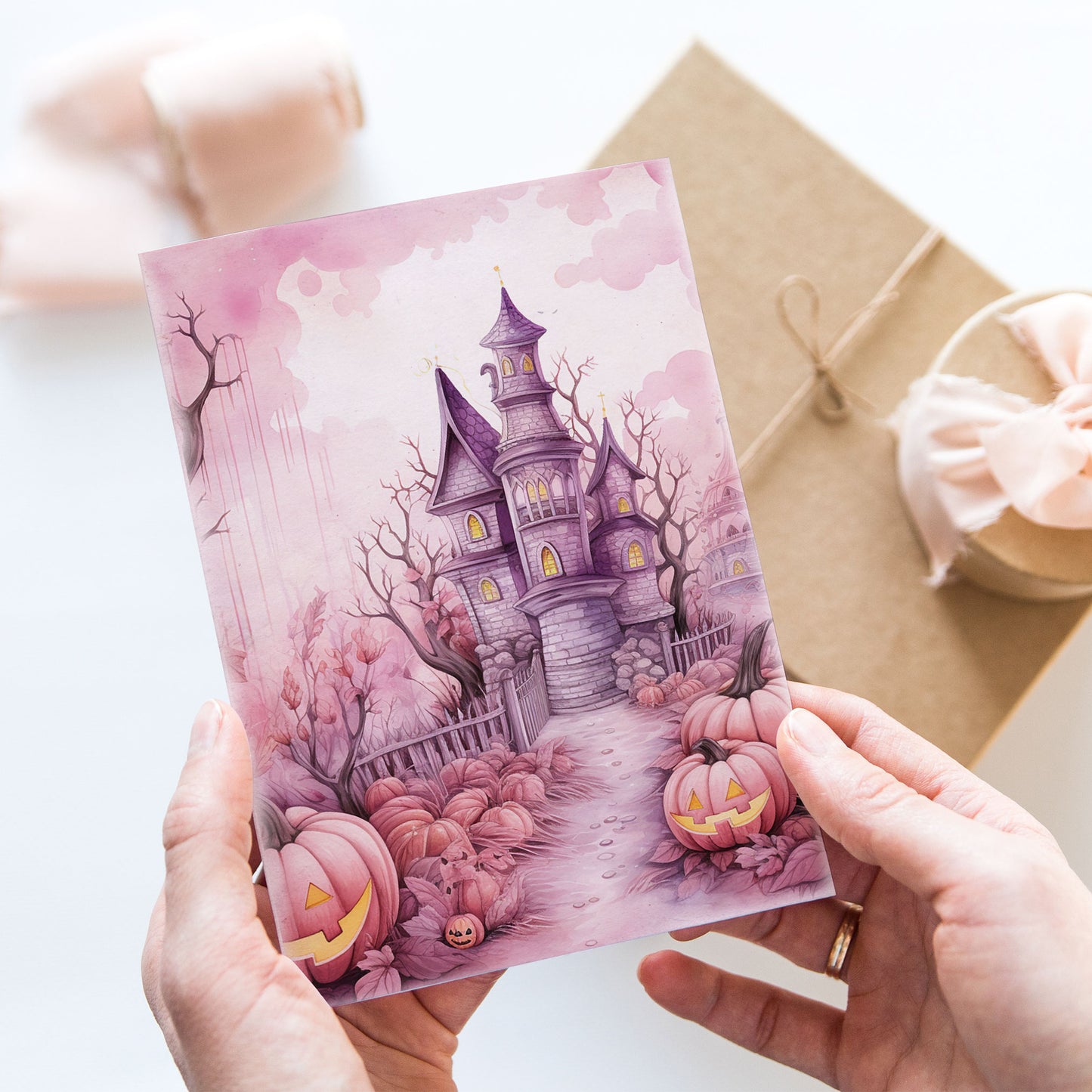 Vykort Rosa Halloween PPPC542