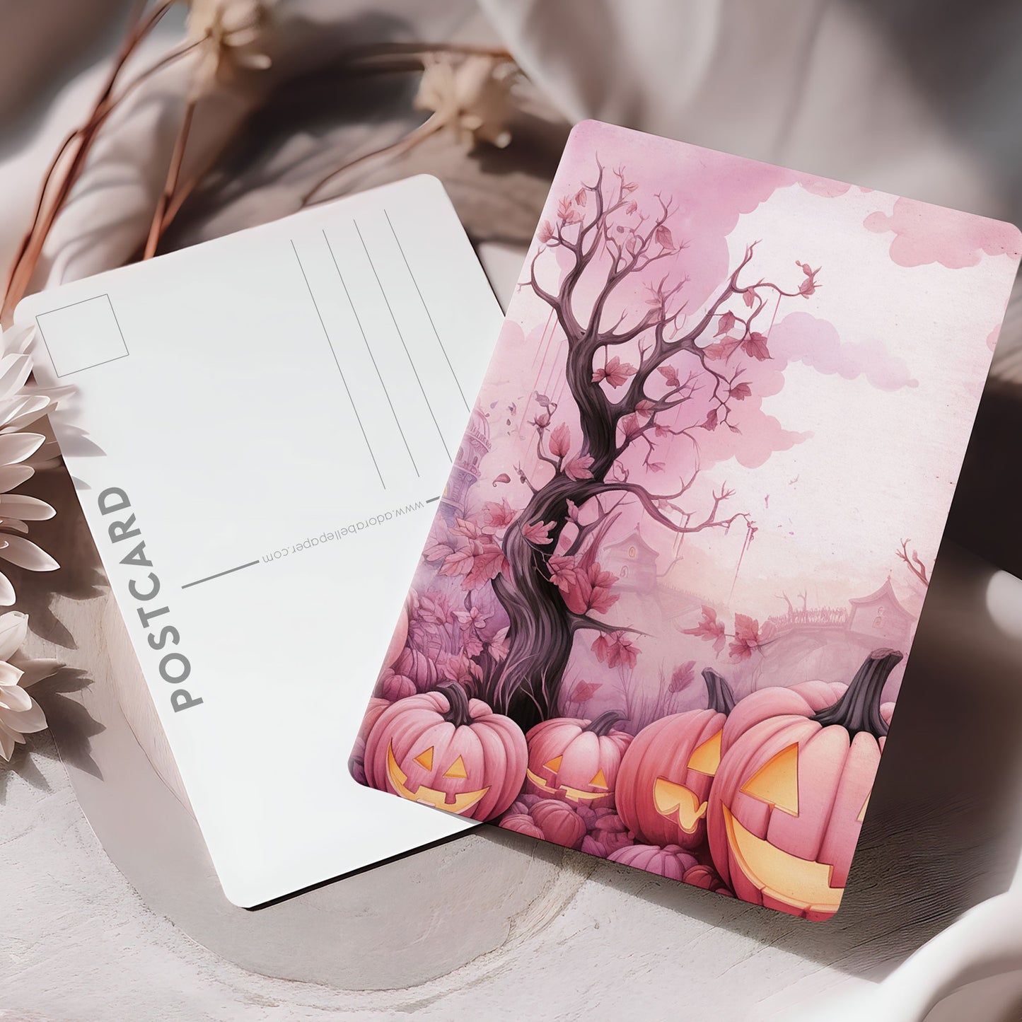 Vykort Rosa Halloween PPPC543