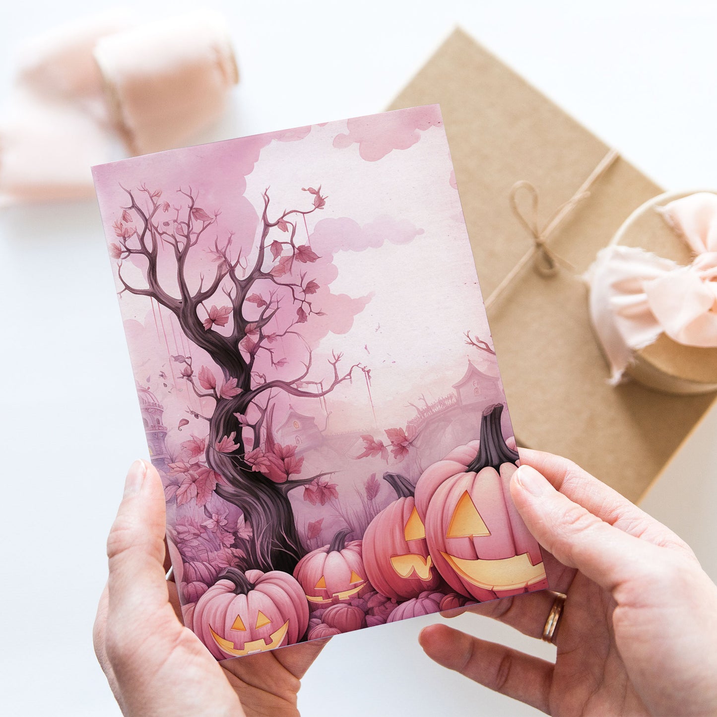 Vykort Rosa Halloween PPPC543