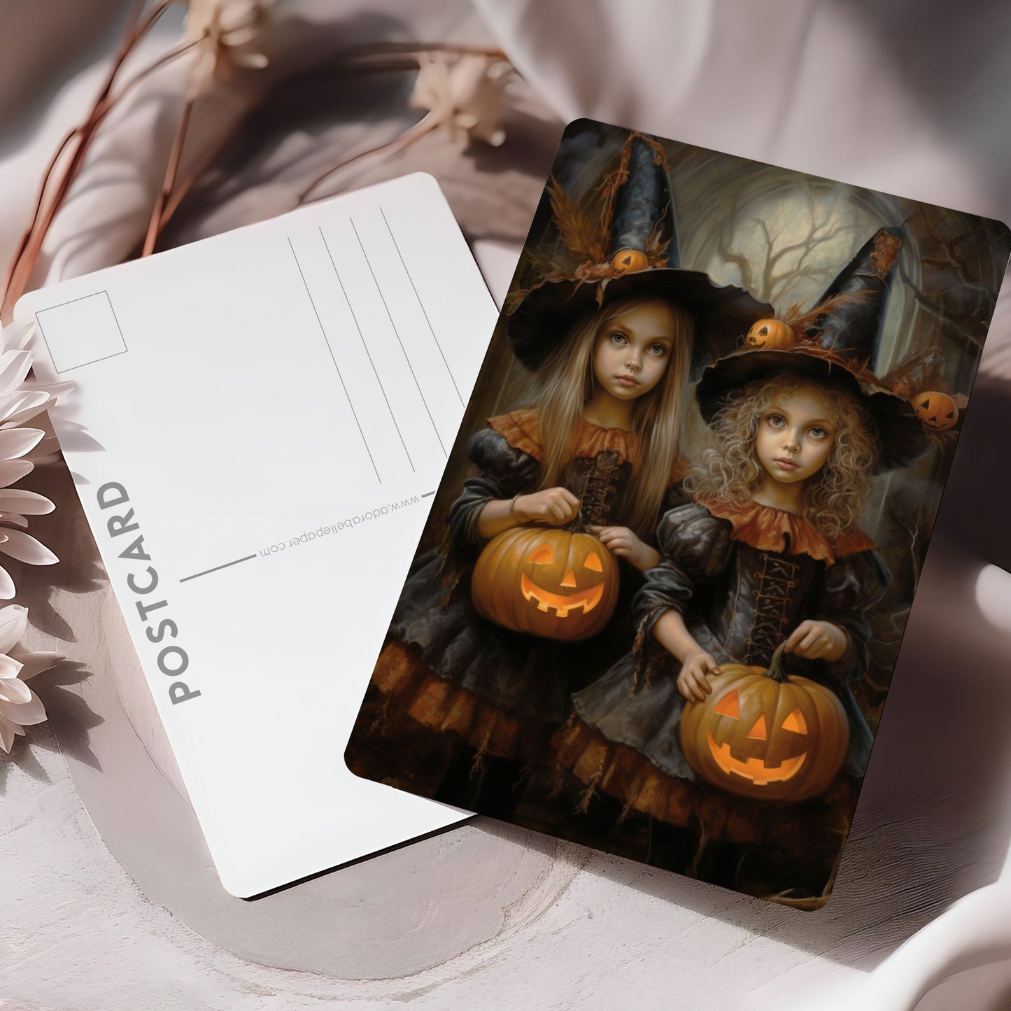 Vykort Halloweenflickor PPPC559