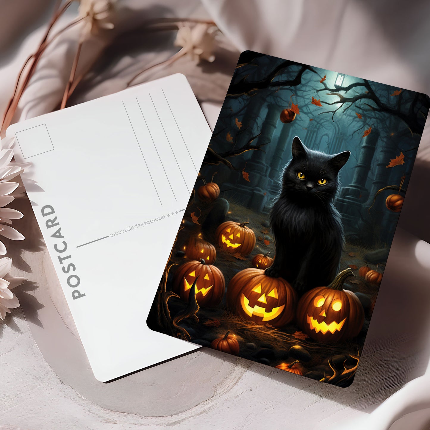 Vykort Halloweenkatt PPPC560