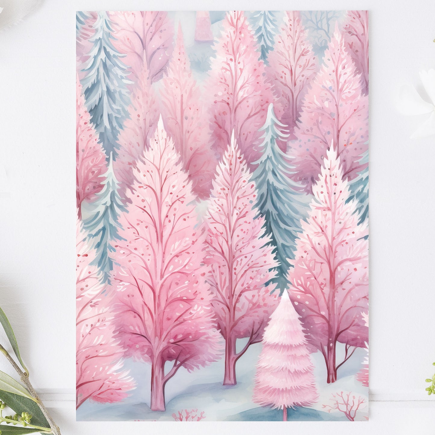Vykort Rosa Skog PPPC614