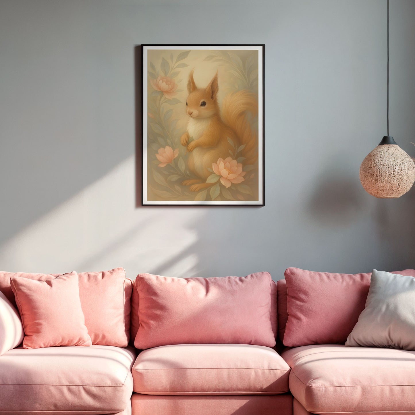 Poster Ekorre - Skogsdjur Art Print - Tryckt Poster i olika storlekar - PR88-16
