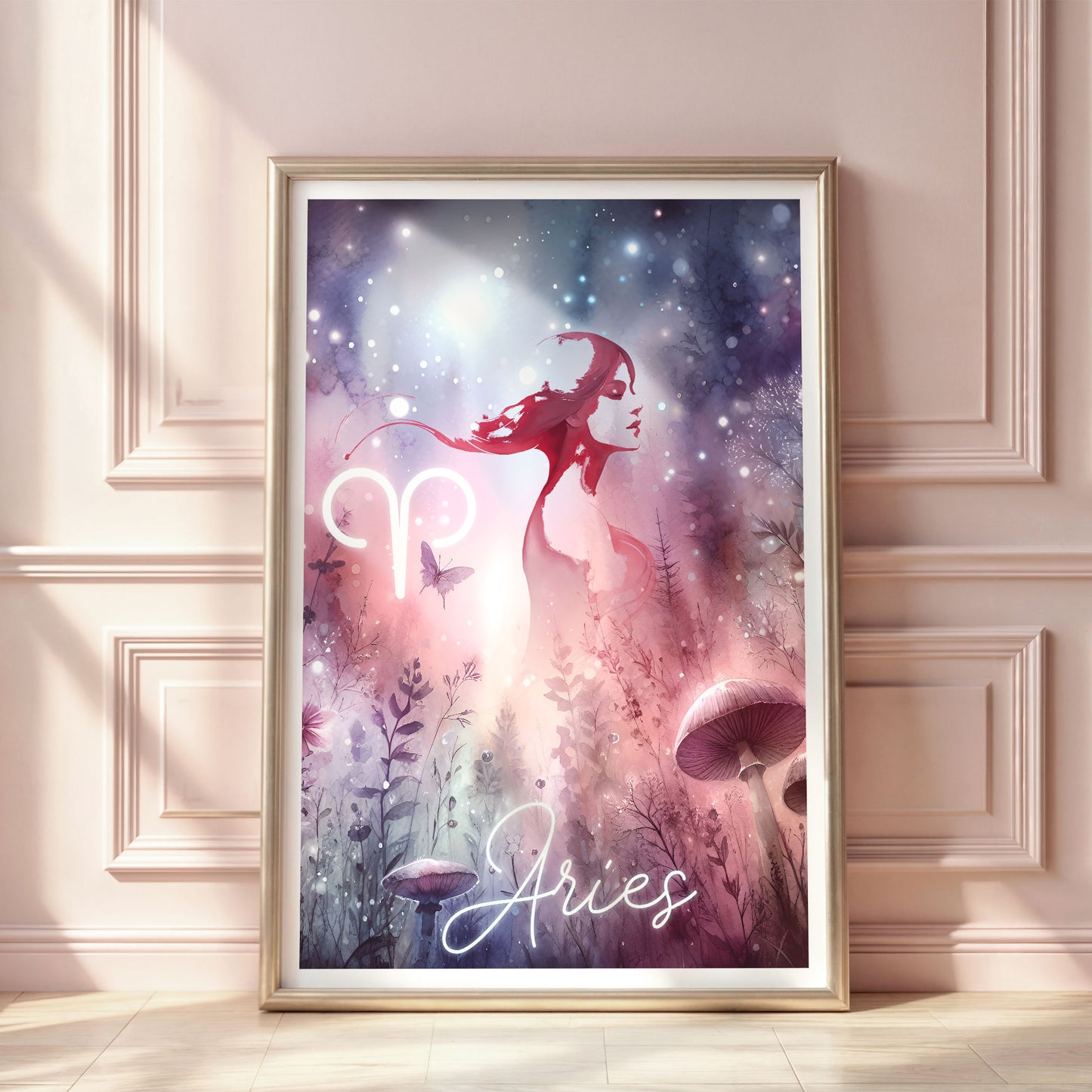 Wall Art Zodiac Aries - Astrology Print - Printed Poster in multiple sizes - PR89-10