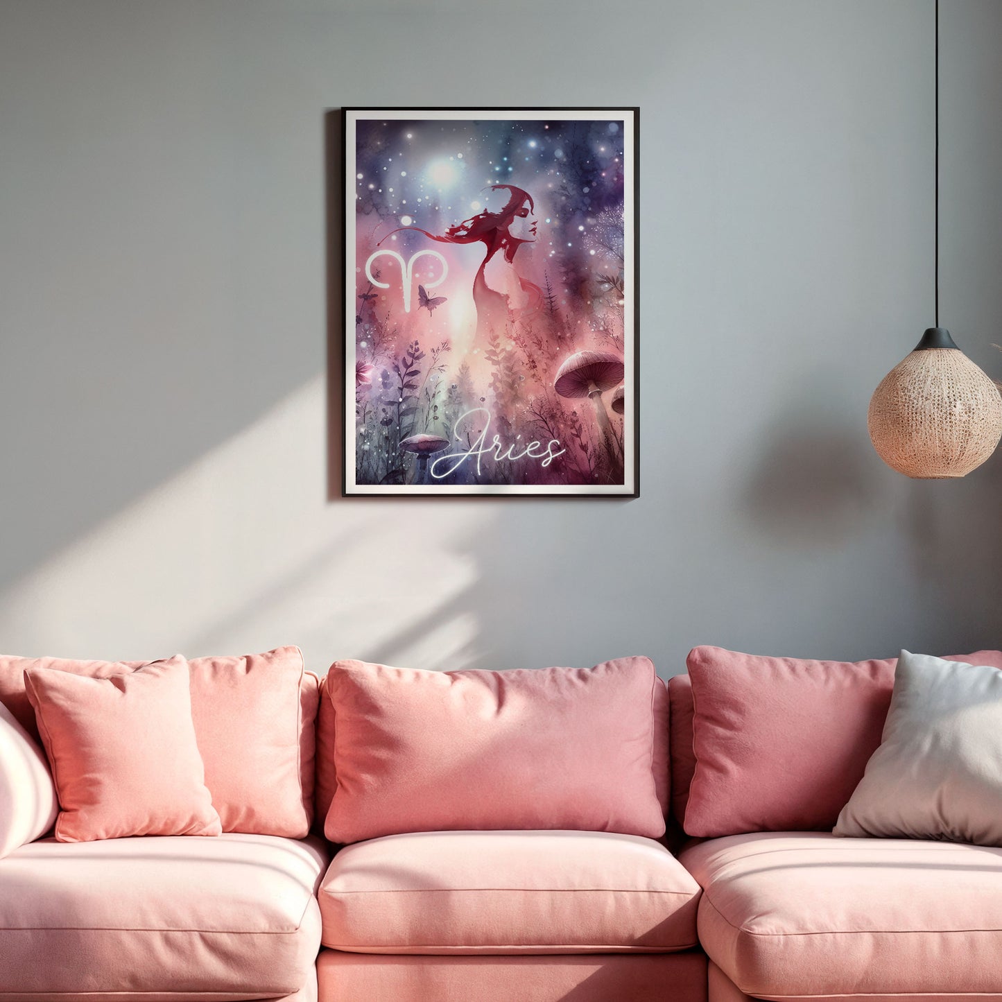Wall Art Zodiac Aries - Astrology Print - Printed Poster in multiple sizes - PR89-10