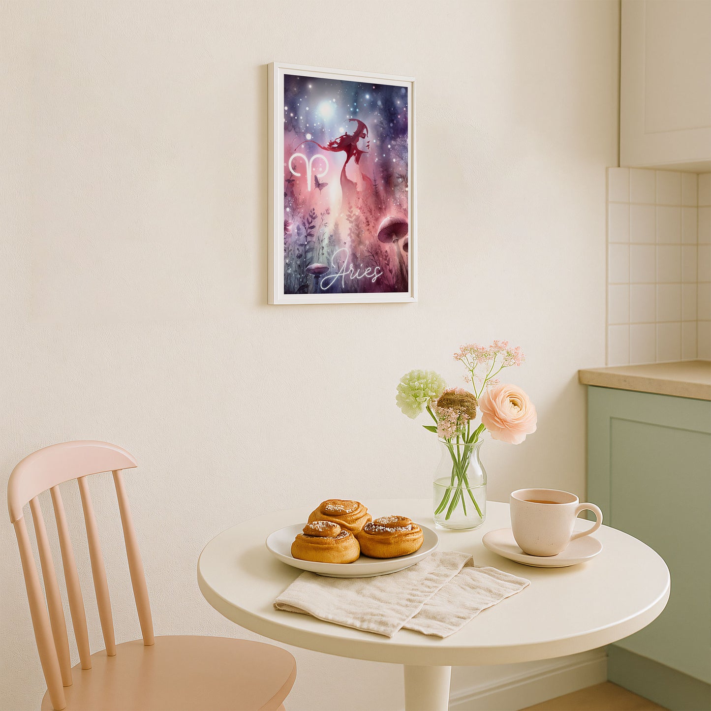 Wall Art Zodiac Aries - Astrology Print - Printed Poster in multiple sizes - PR89-10