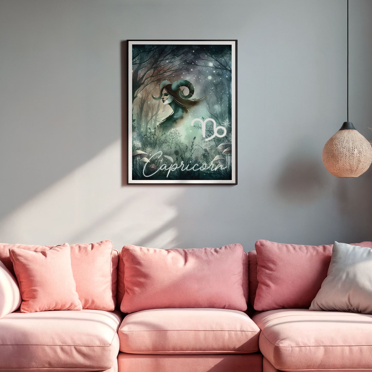 Wall Art Zodiac Capricorn - Astrology Print - Printed Poster in multiple sizes - PR89-12