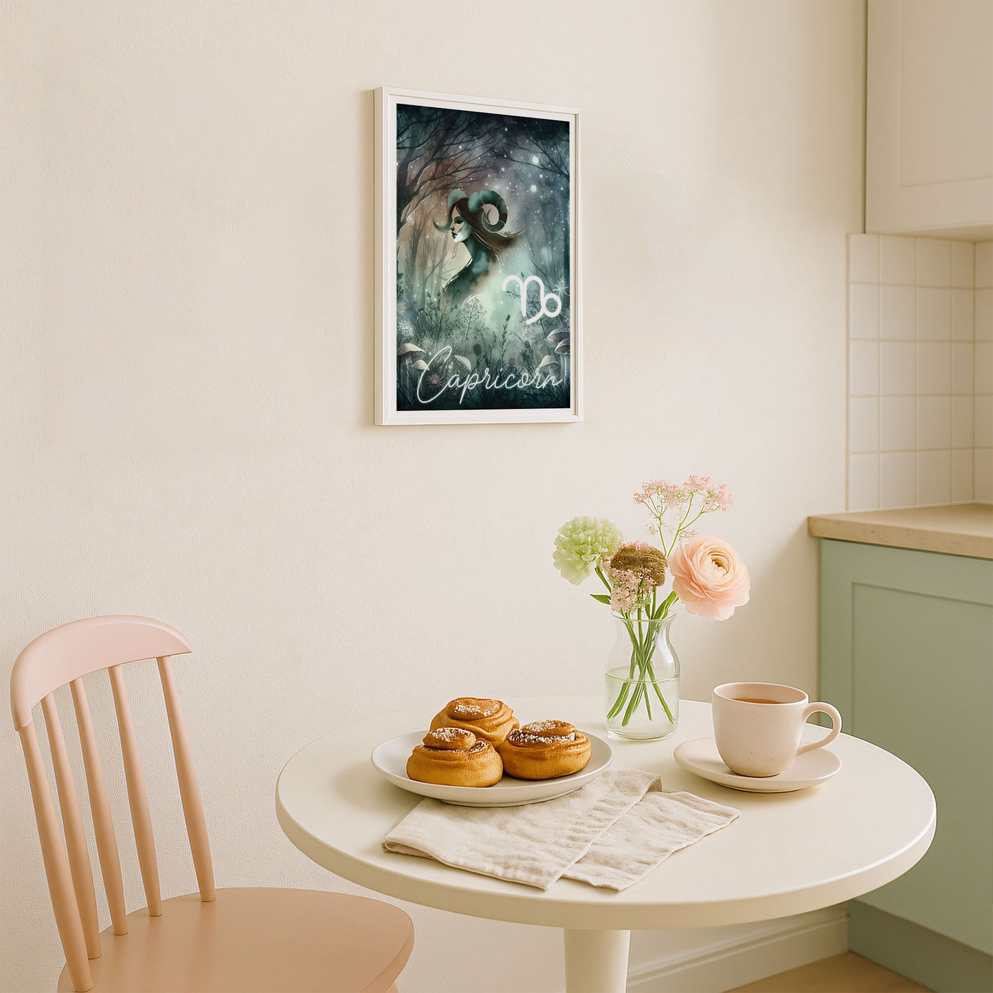 Wall Art Zodiac Capricorn - Astrology Print - Printed Poster in multiple sizes - PR89-12