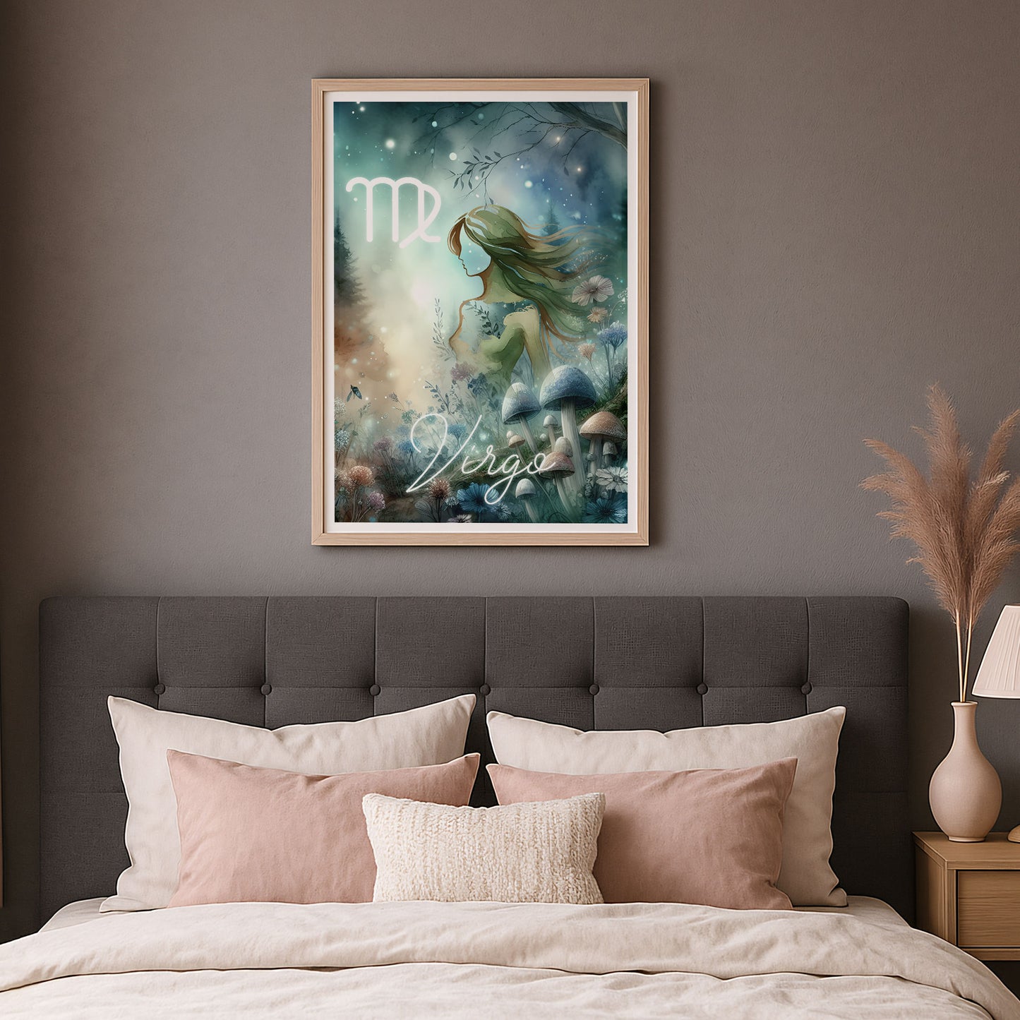Wall Art Zodiac Virgo - Astrology Print - Printed Poster in multiple sizes - PR89-1