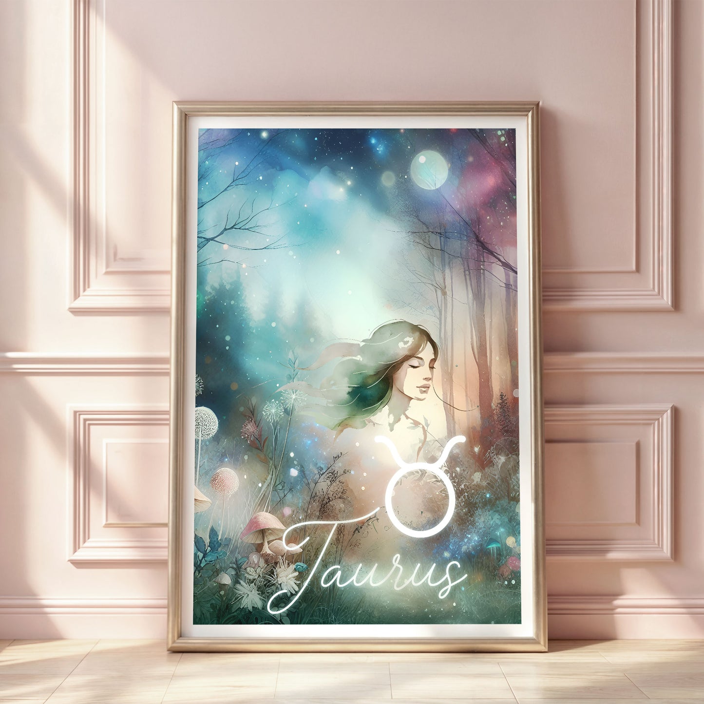 Wall Art Zodiac Taurus - Astrology Print - Printed Poster in multiple sizes - PR89-2