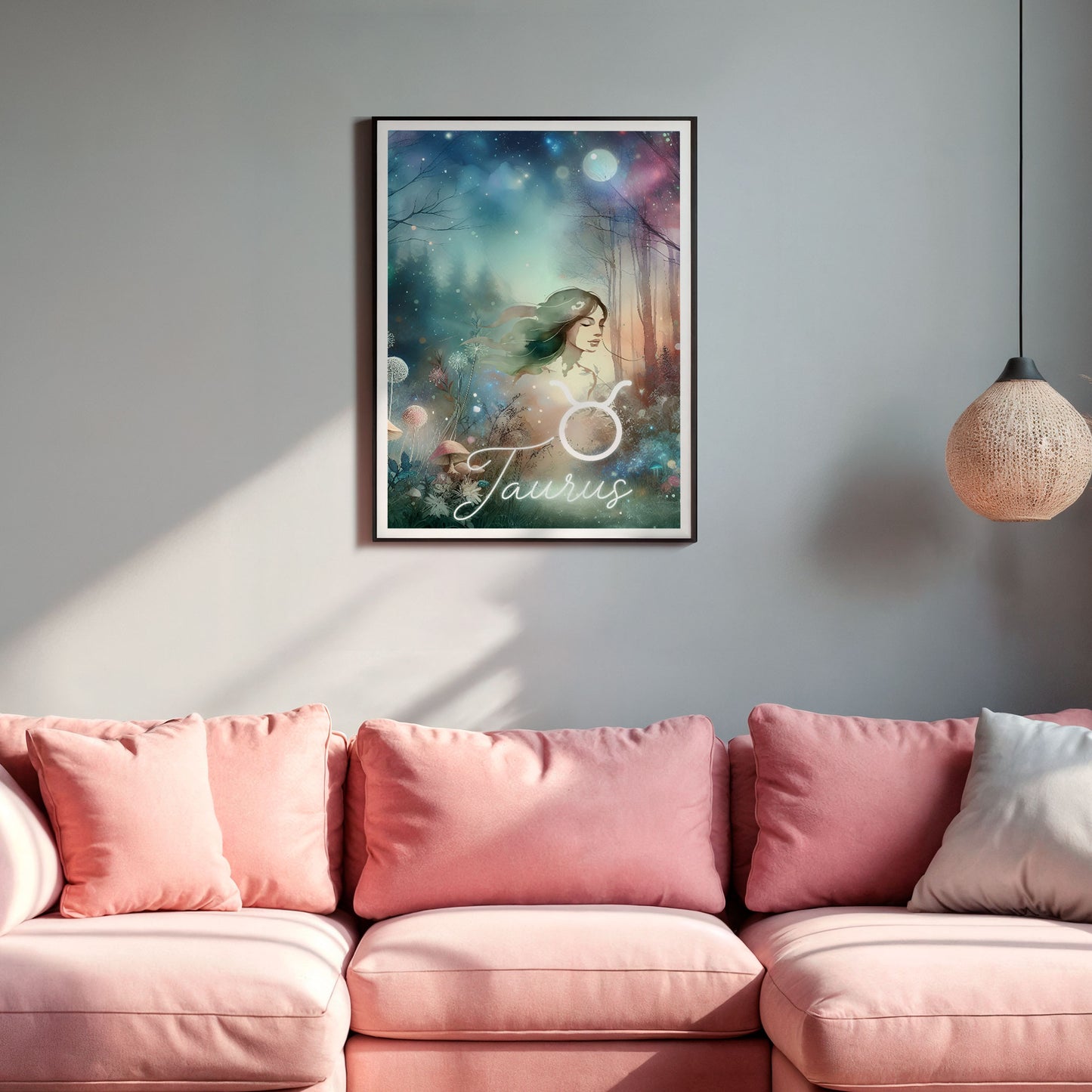Wall Art Zodiac Taurus - Astrology Print - Printed Poster in multiple sizes - PR89-2