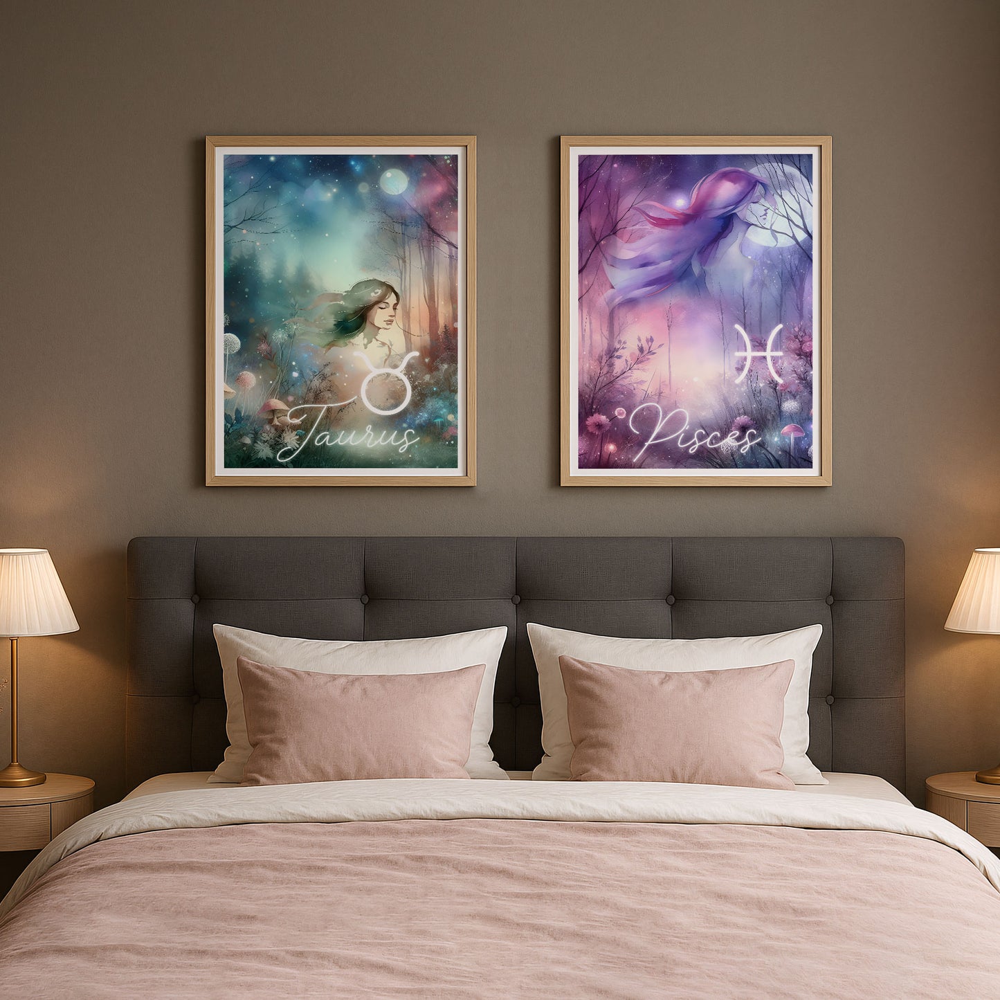 Wall Art Zodiac Taurus - Astrology Print - Printed Poster in multiple sizes - PR89-2
