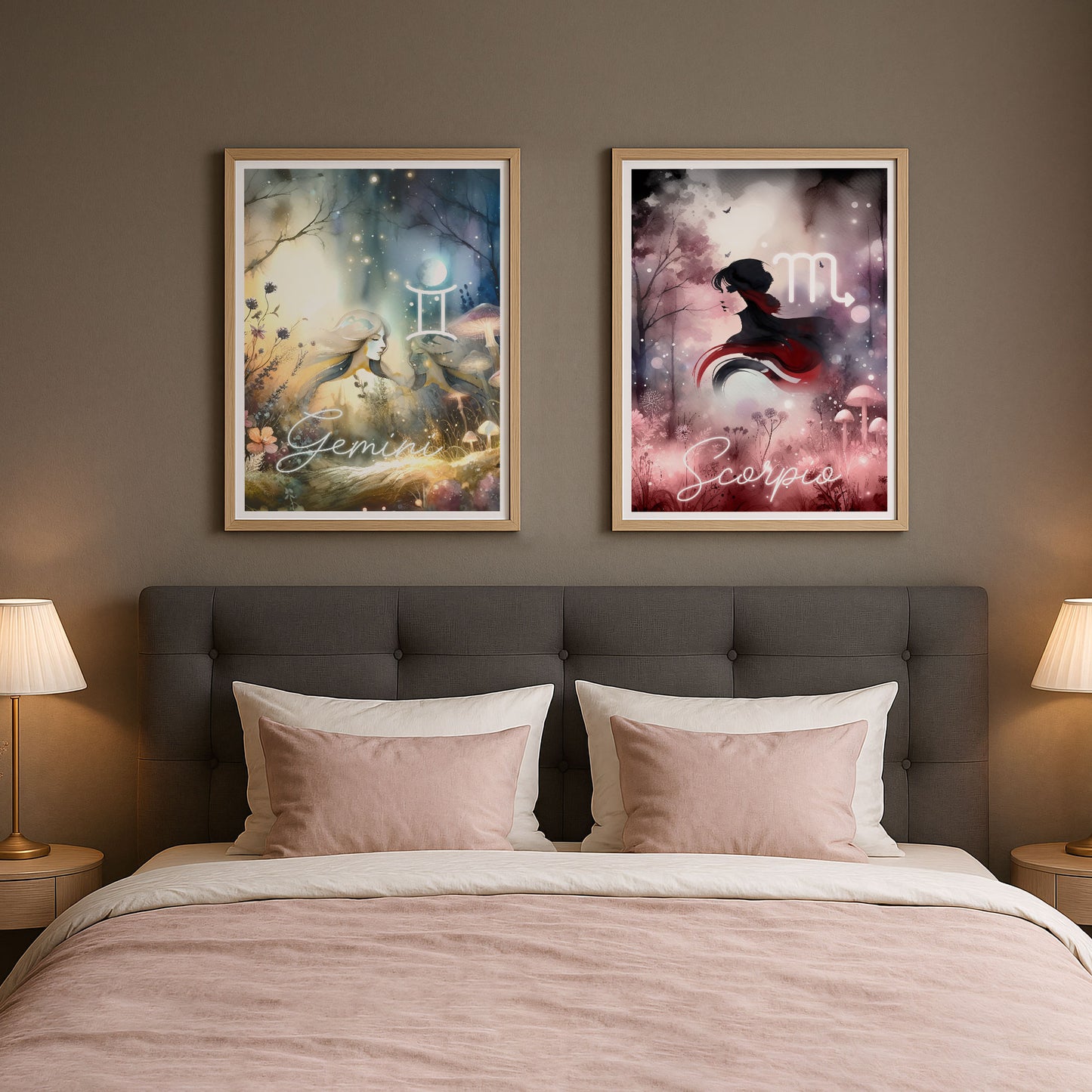 Wall Art Zodiac Gemini - Astrology Print - Printed Poster in multiple sizes - PR89-8