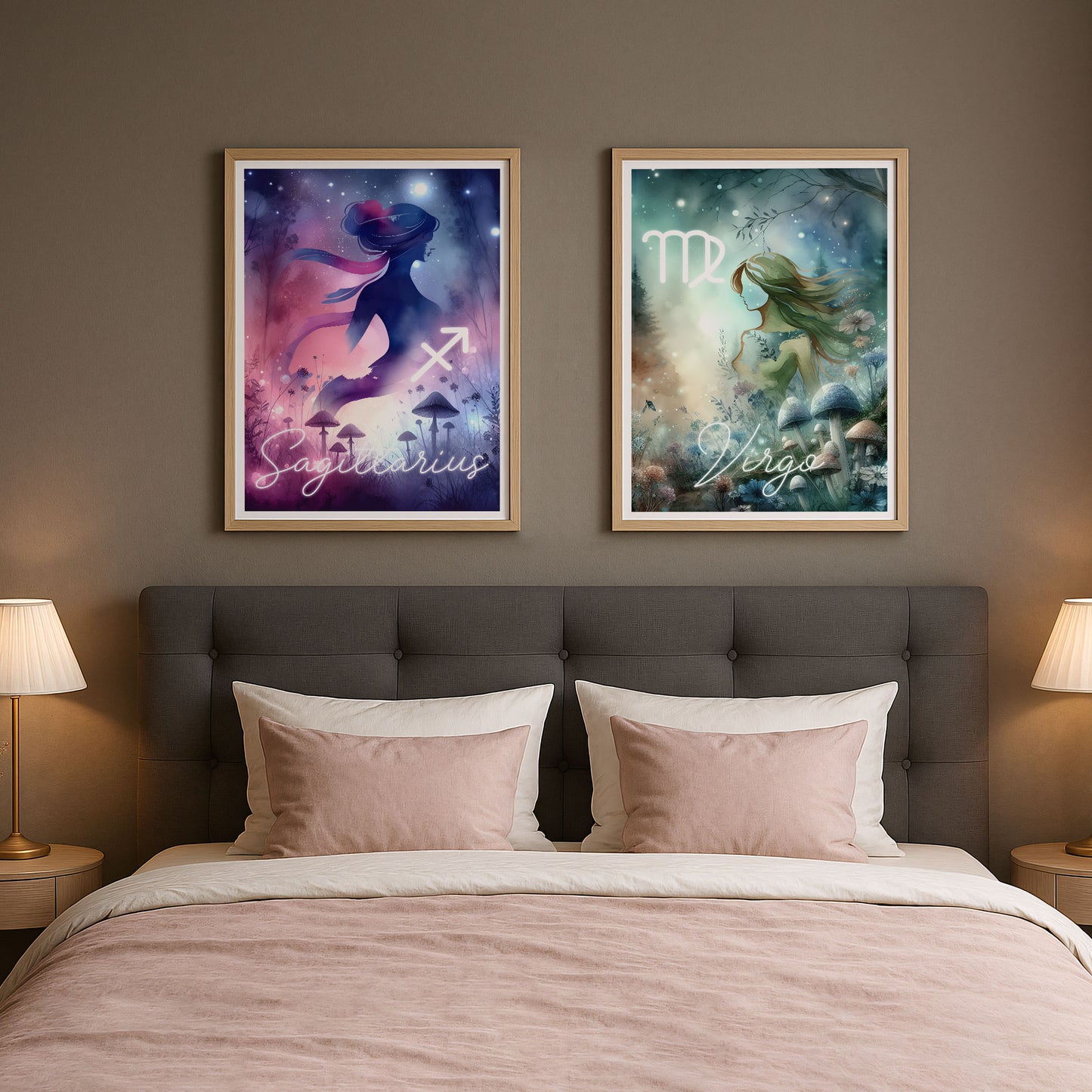 Wall Art Zodiac Virgo - Astrology Print - Printed Poster in multiple sizes - PR89-1