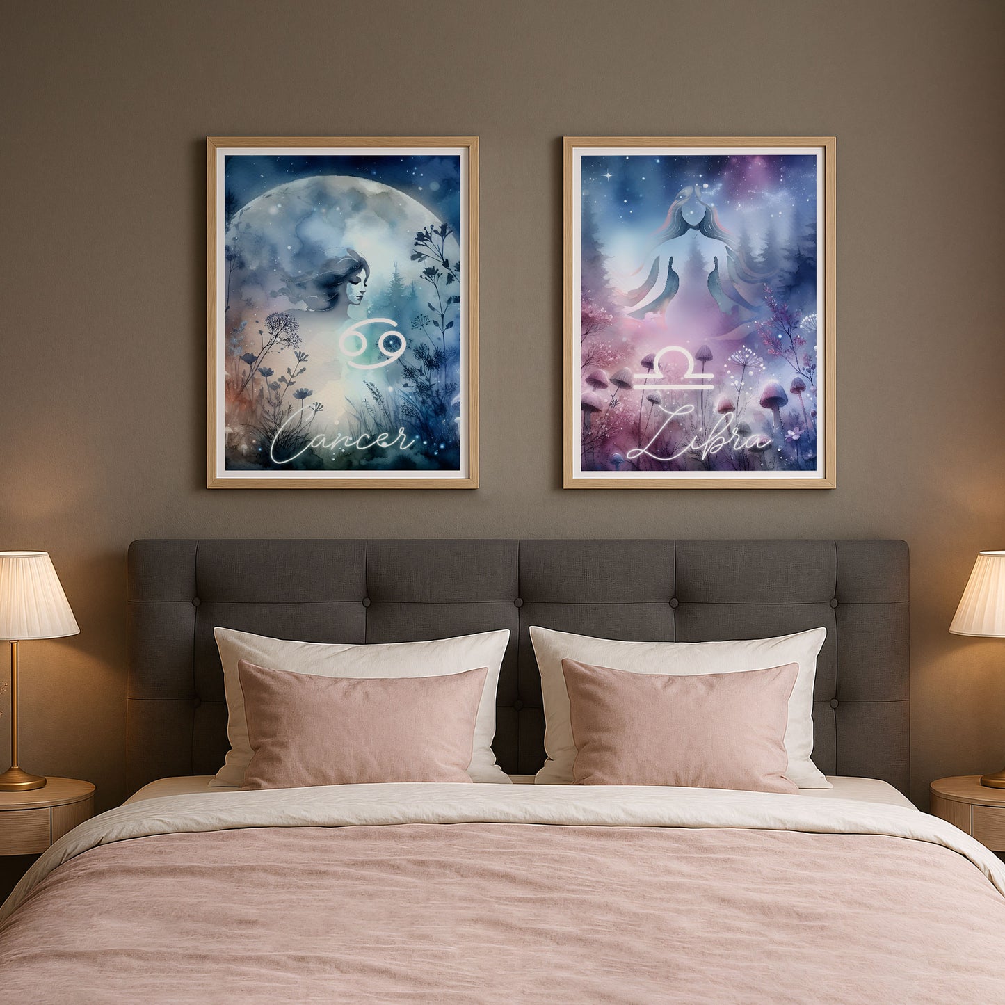 Wall Art Zodiac Libra - Astrology Print - Printed Poster in multiple sizes - PR89-6