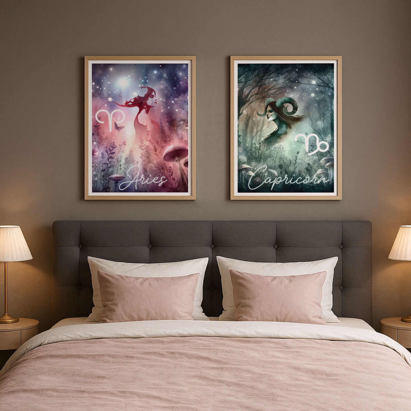 Wall Art Zodiac Capricorn - Astrology Print - Printed Poster in multiple sizes - PR89-12