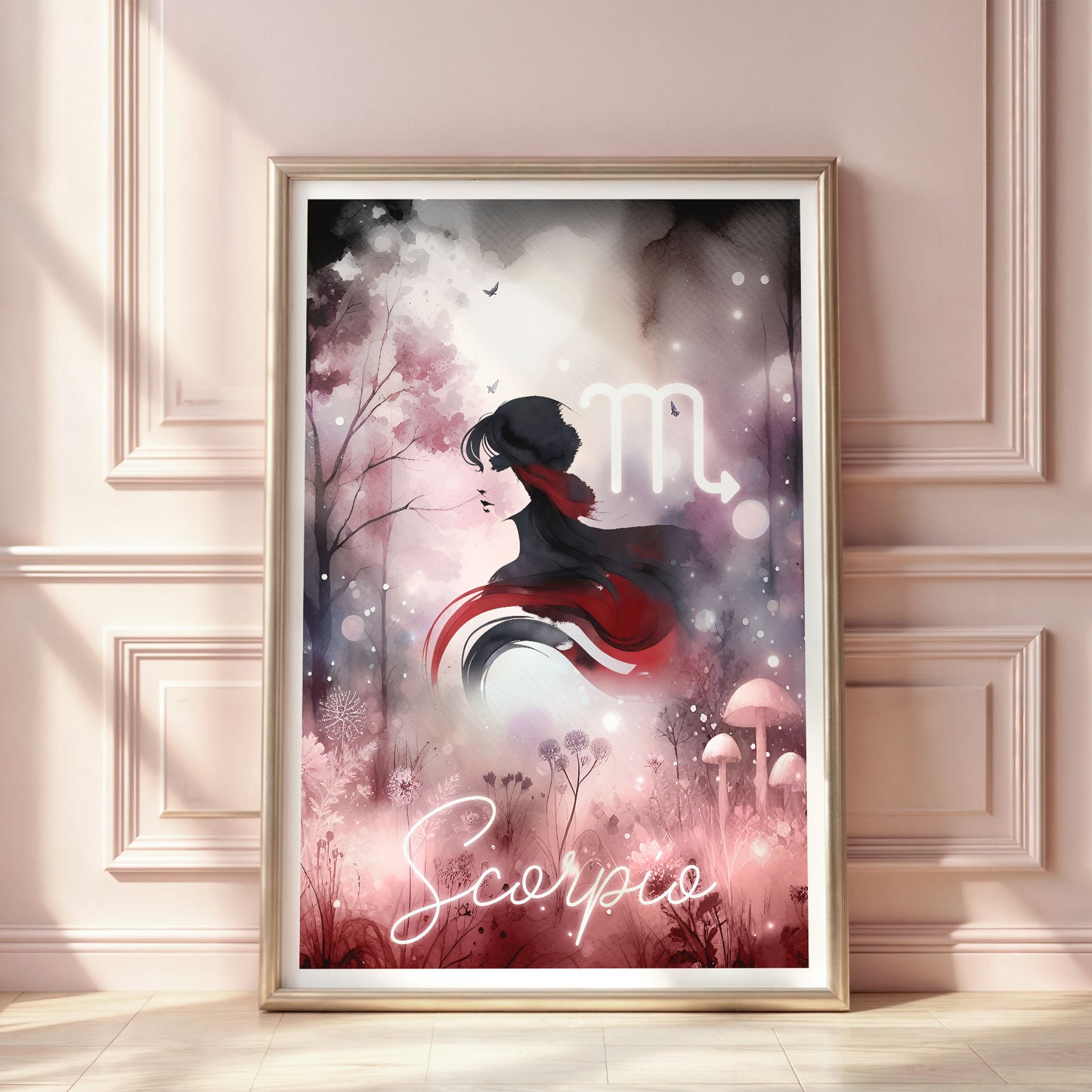 Wall Art Zodiac Scorpio - Astrology Print - Printed Poster in multiple sizes - PR89-3