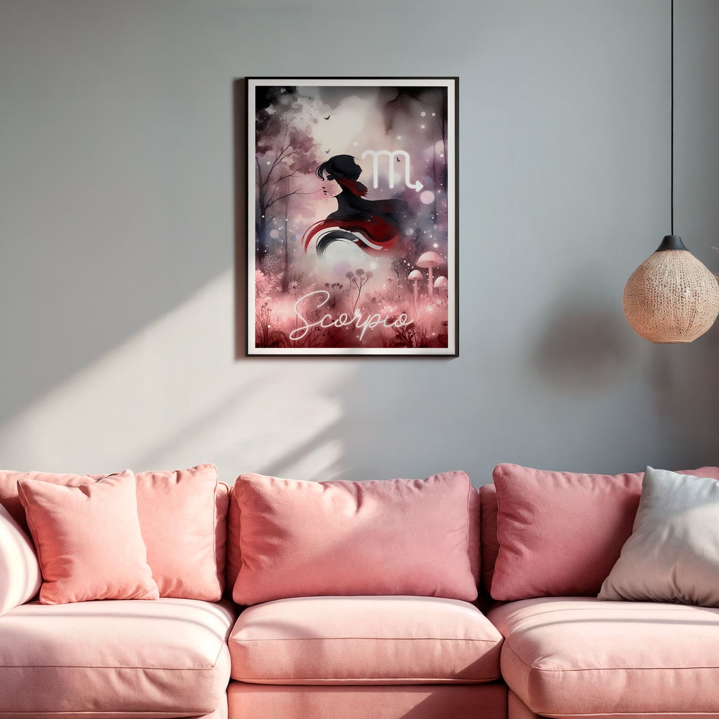 Wall Art Zodiac Scorpio - Astrology Print - Printed Poster in multiple sizes - PR89-3