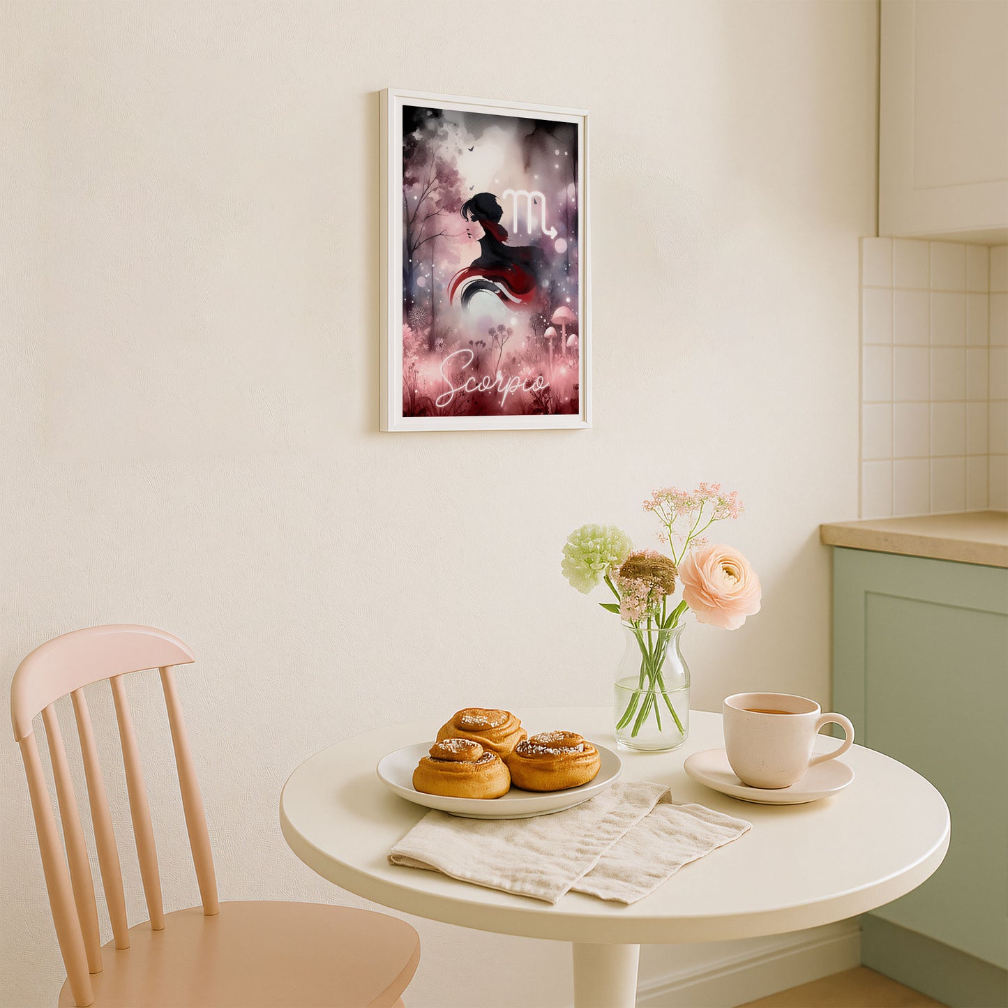 Wall Art Zodiac Scorpio - Astrology Print - Printed Poster in multiple sizes - PR89-3