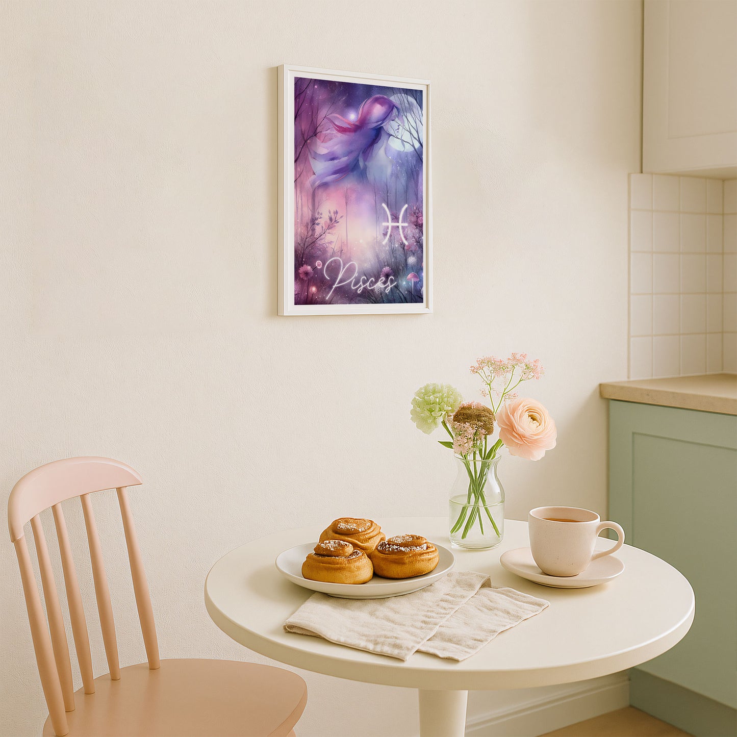 Wall Art Zodiac Pisces - Astrology Print - Printed Poster in multiple sizes - PR89-5