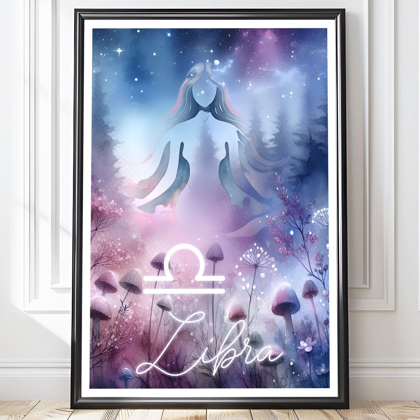 Wall Art Zodiac Libra - Astrology Print - Printed Poster in multiple sizes - PR89-6