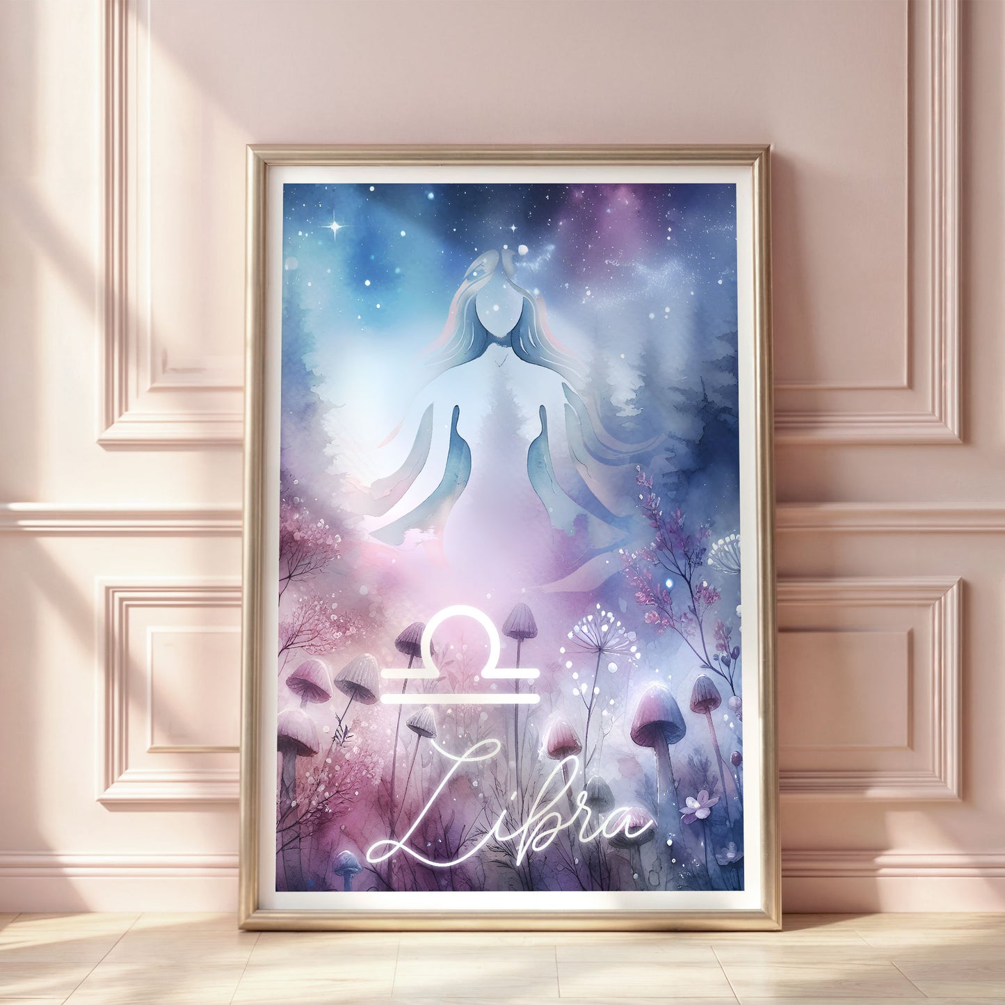 Wall Art Zodiac Libra - Astrology Print - Printed Poster in multiple sizes - PR89-6