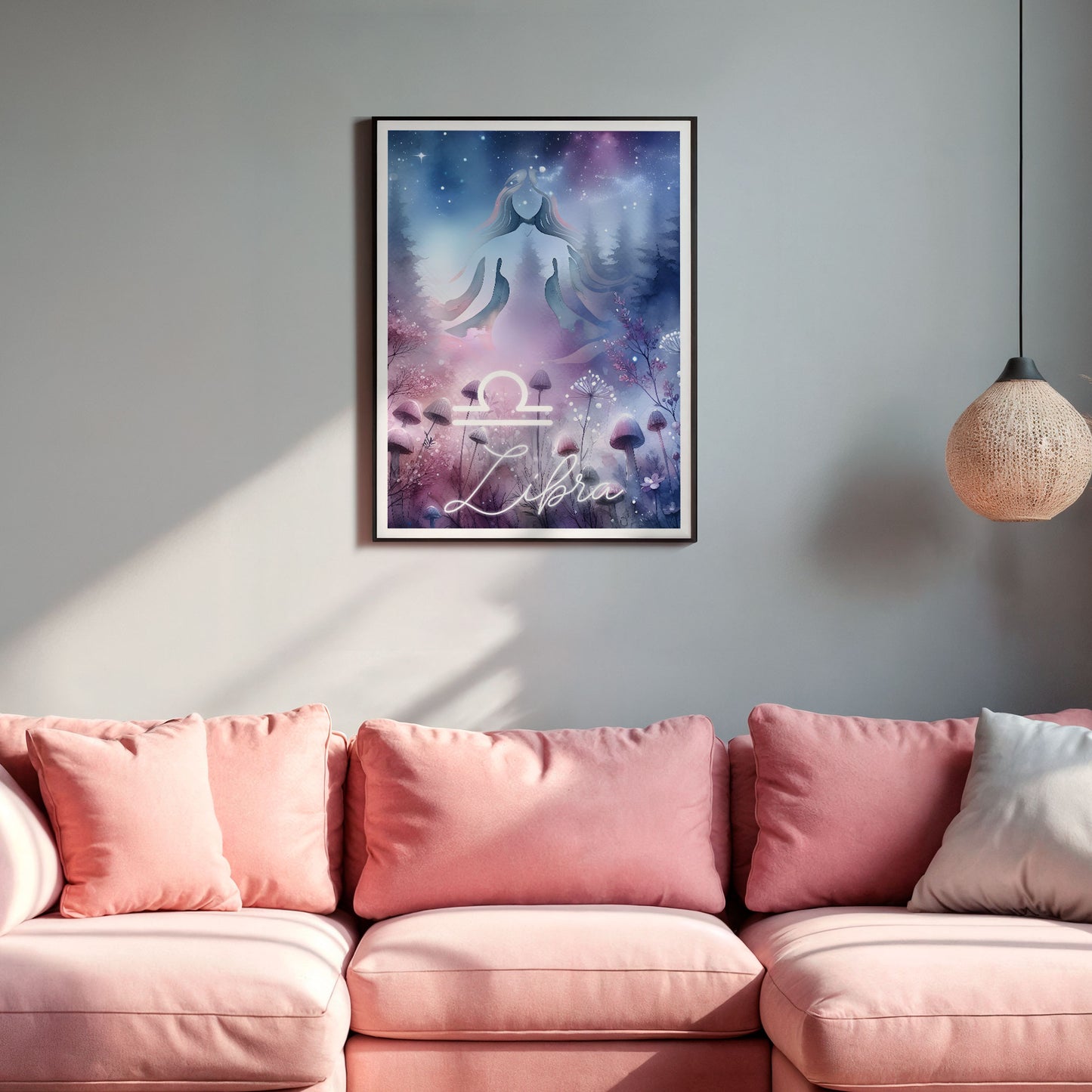 Wall Art Zodiac Libra - Astrology Print - Printed Poster in multiple sizes - PR89-6