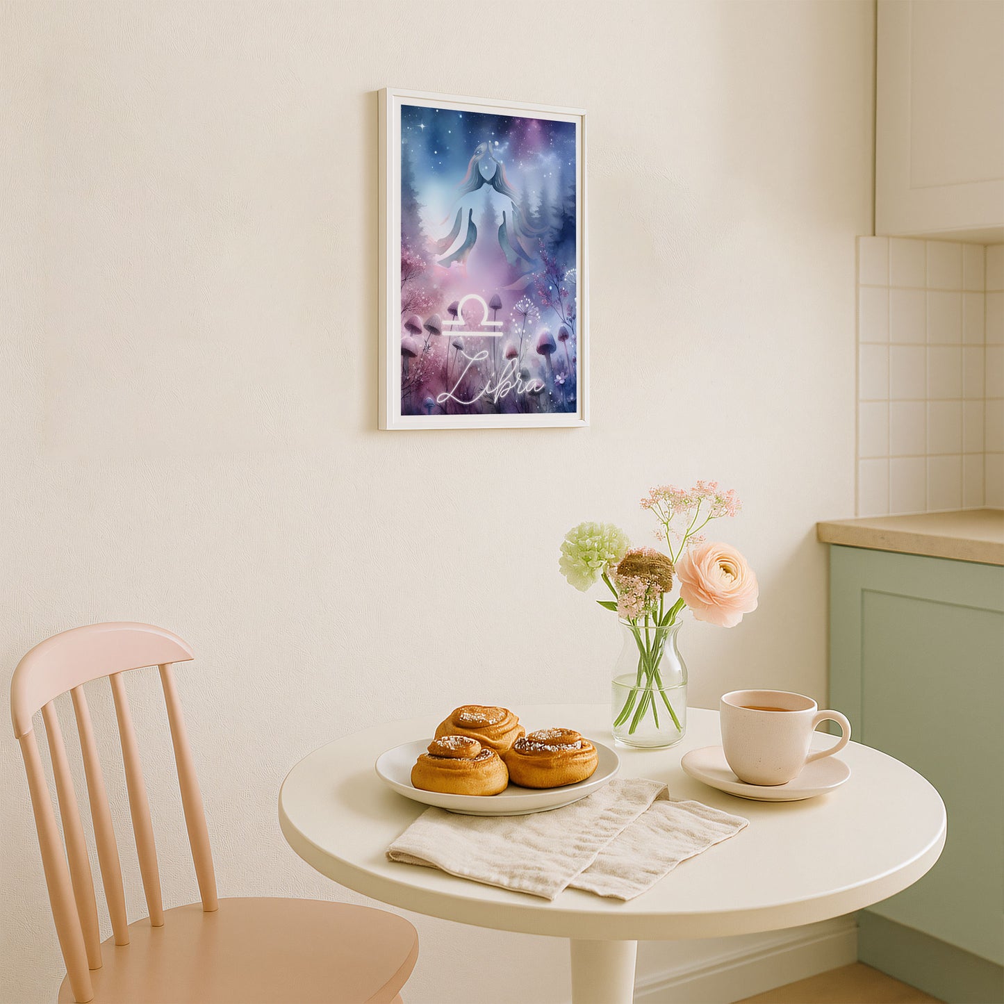 Wall Art Zodiac Libra - Astrology Print - Printed Poster in multiple sizes - PR89-6