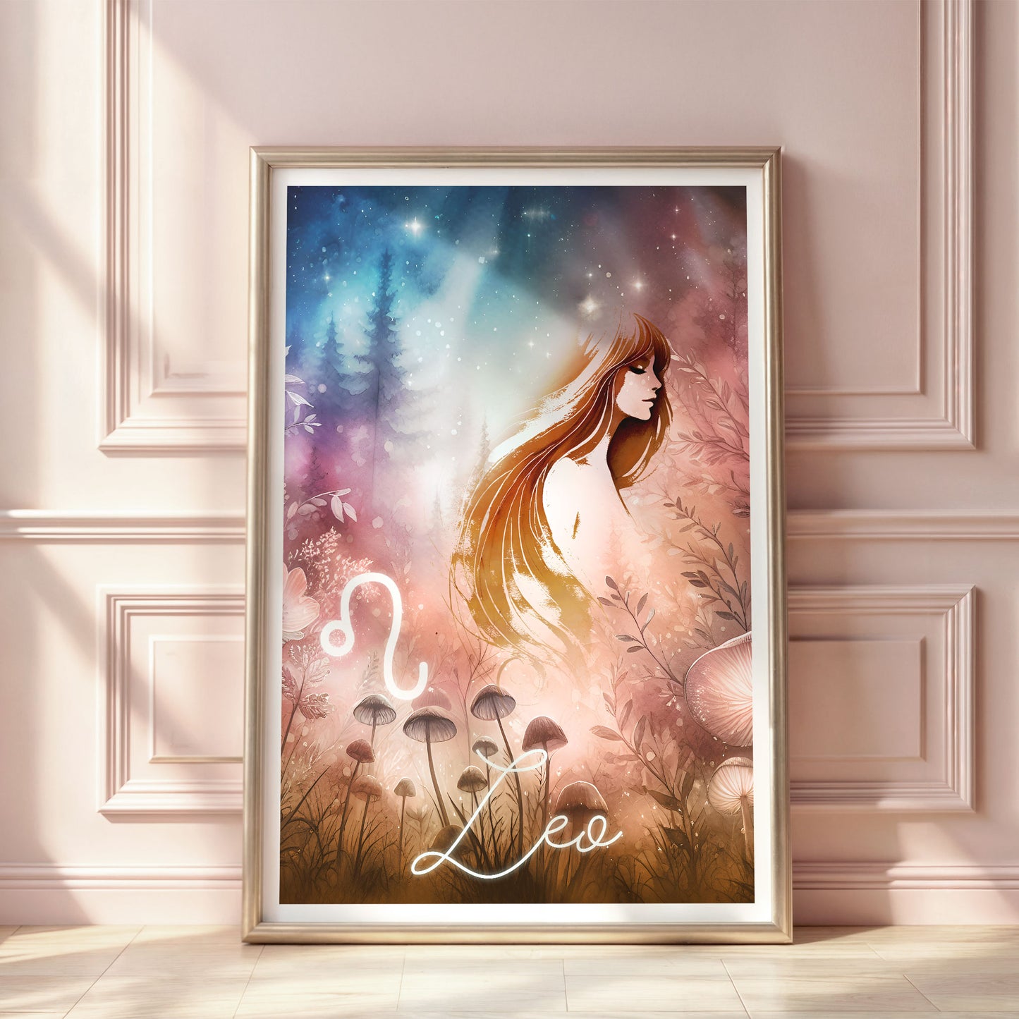 Wall Art Zodiac Leo - Astrology Print - Printed Poster in multiple sizes - PR89-7