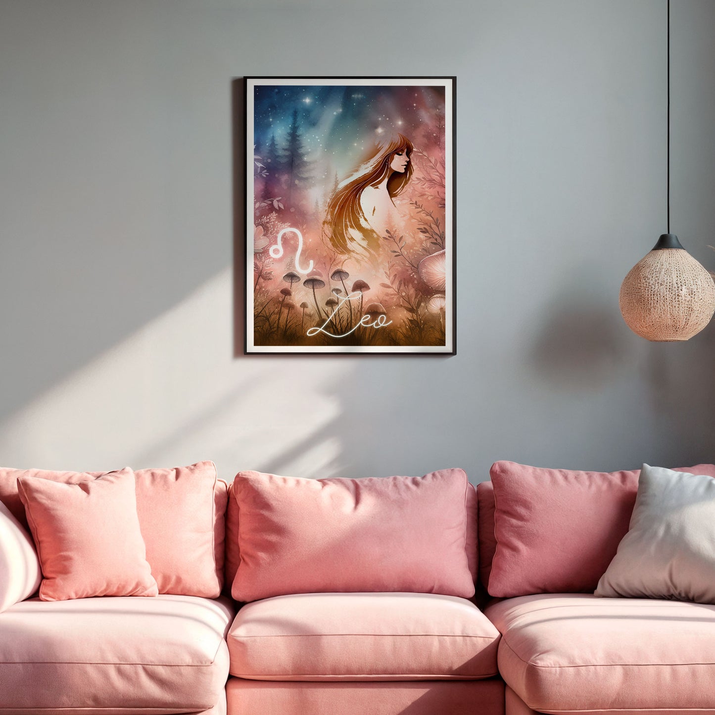 Wall Art Zodiac Leo - Astrology Print - Printed Poster in multiple sizes - PR89-7