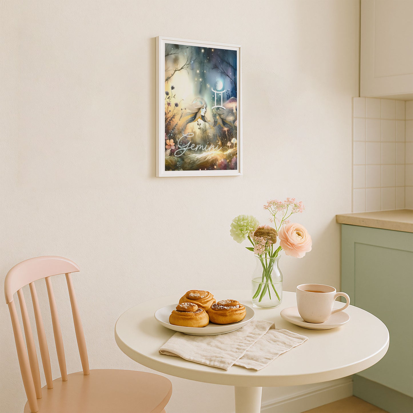 Wall Art Zodiac Gemini - Astrology Print - Printed Poster in multiple sizes - PR89-8