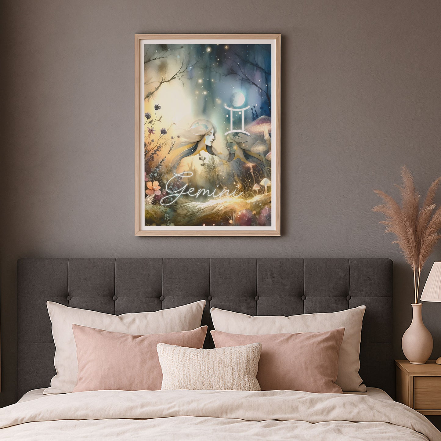 Wall Art Zodiac Gemini - Astrology Print - Printed Poster in multiple sizes - PR89-8
