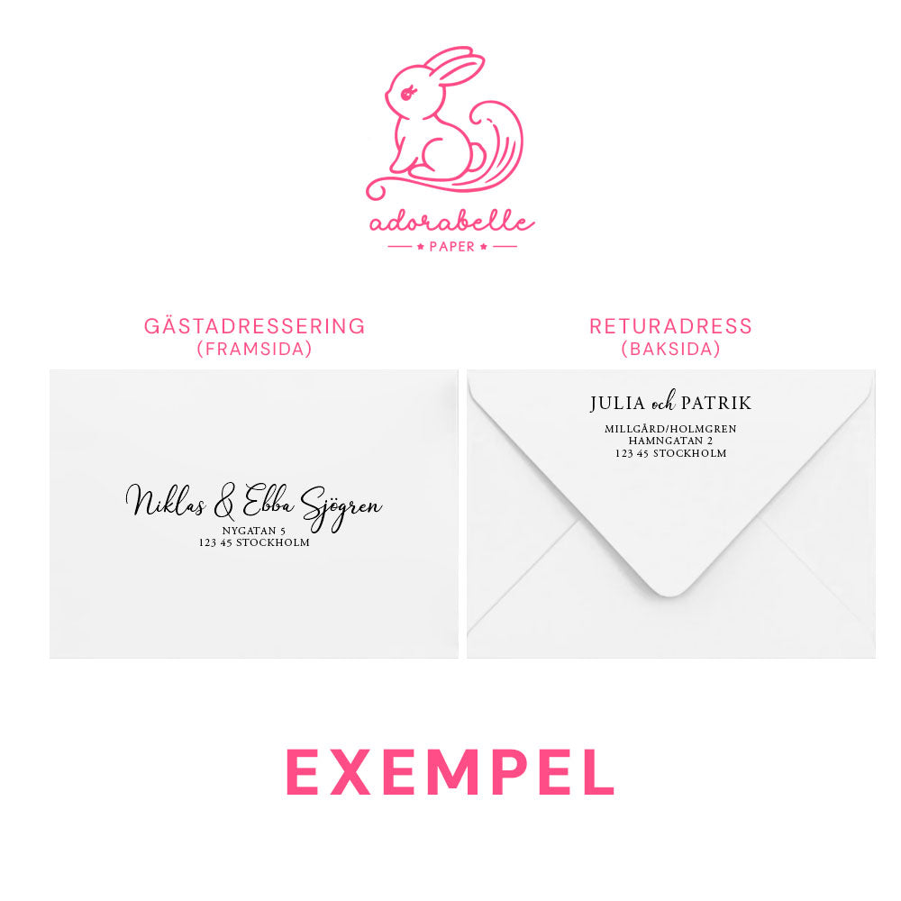 Pocket Bröllopsinbjudan - Vintage blommig Mr & Mrs tryckt kort – BR001