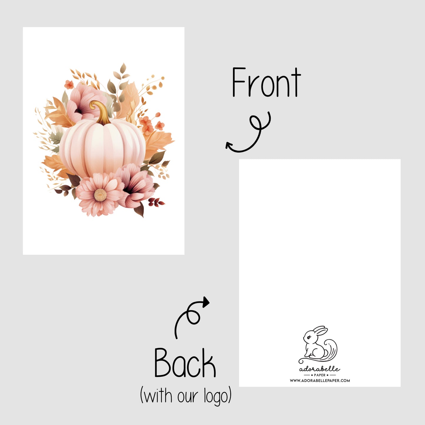 10-pack Halloween-godispåsar – Rosa Pumpa med Blommor - Bus eller godis – A6 platta pappersgodispåsar – GB347
