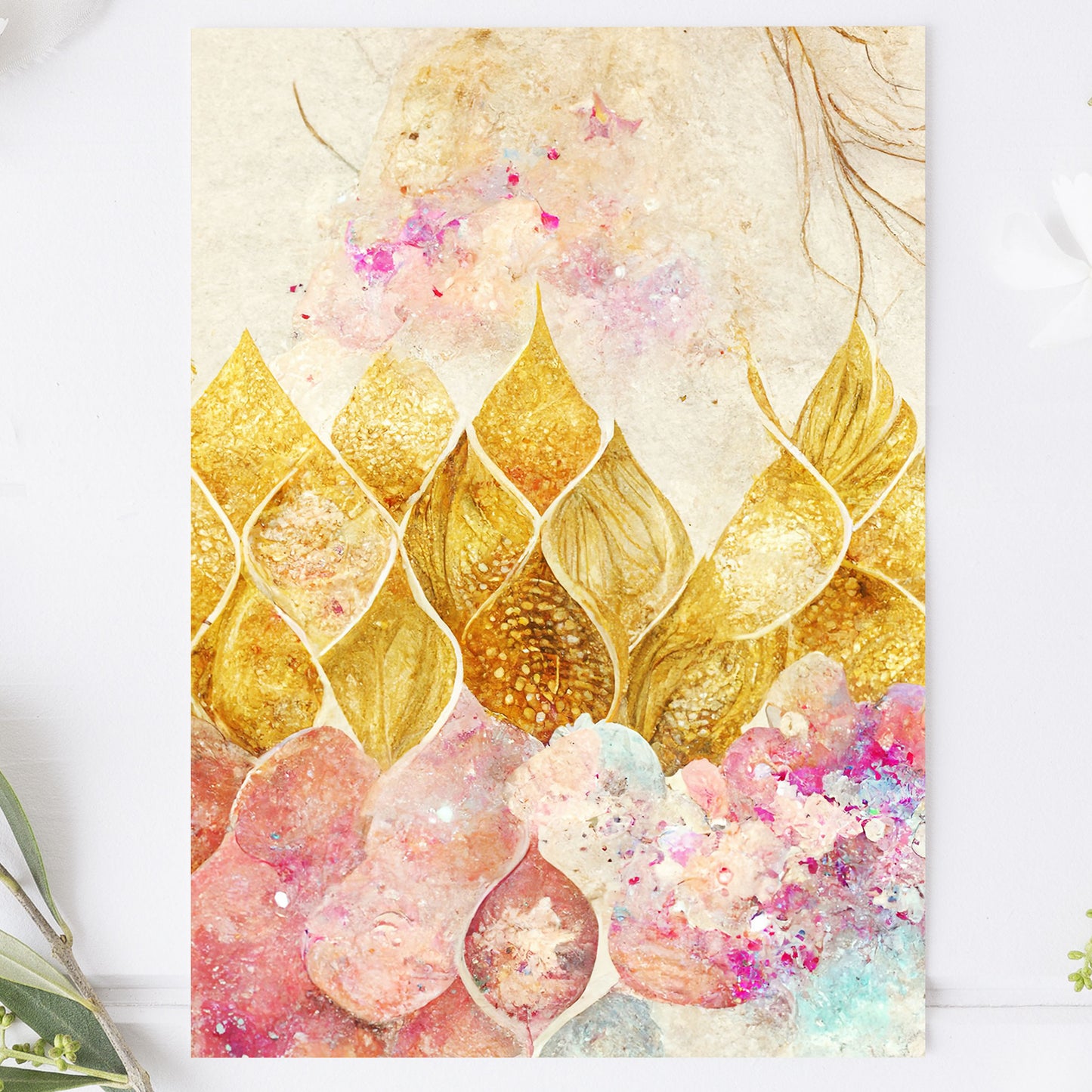 Postcard Mermaid Scales PC504