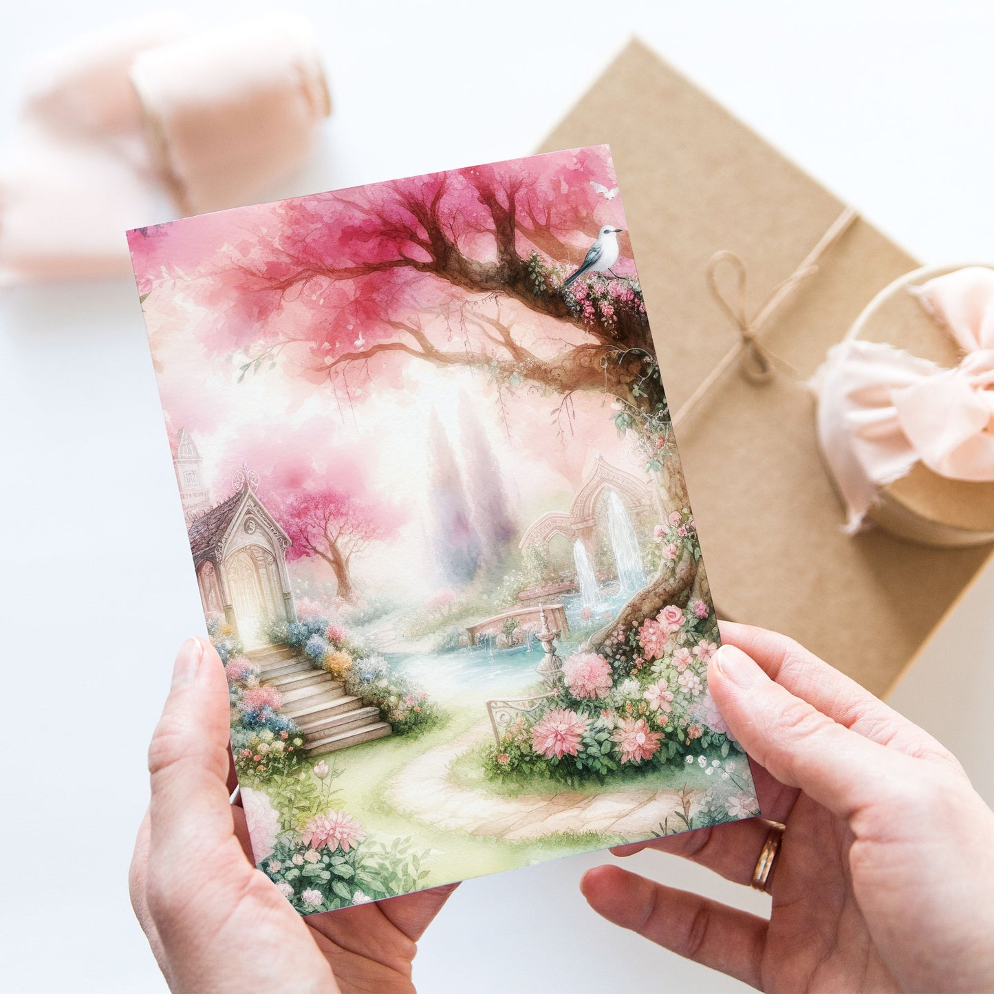 Postcard Romantic Garden PC507