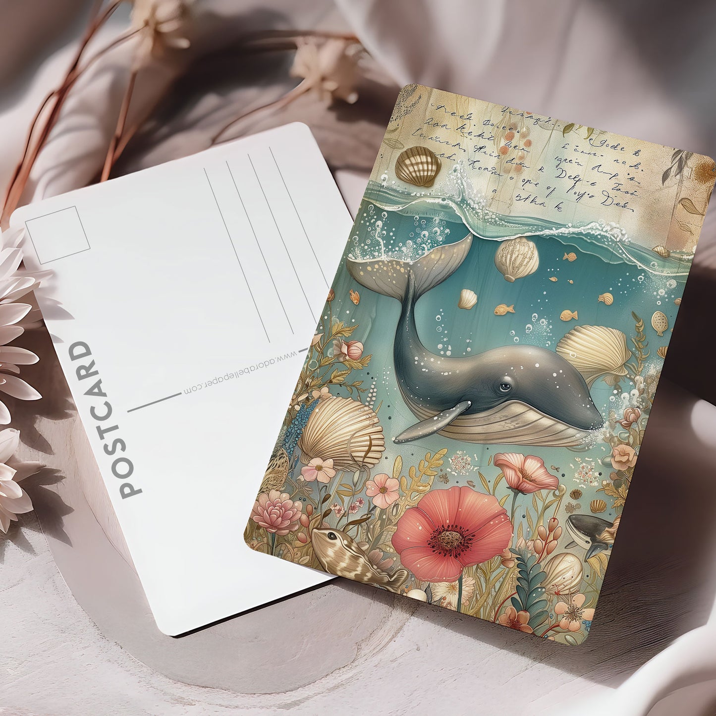 Postcard Vintage Whale PC515