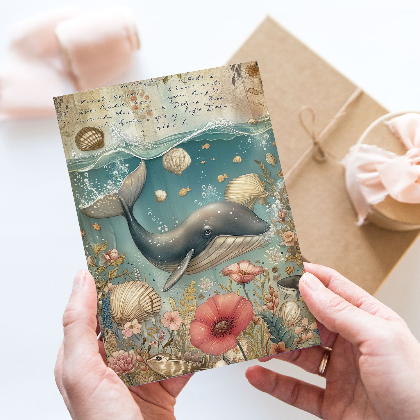 Postcard Vintage Whale PC515