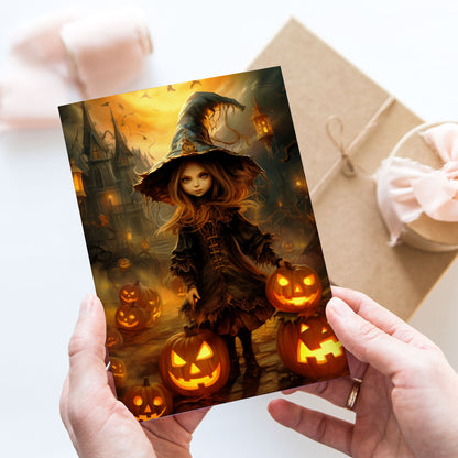Vykort Halloween Tjej PPPC548