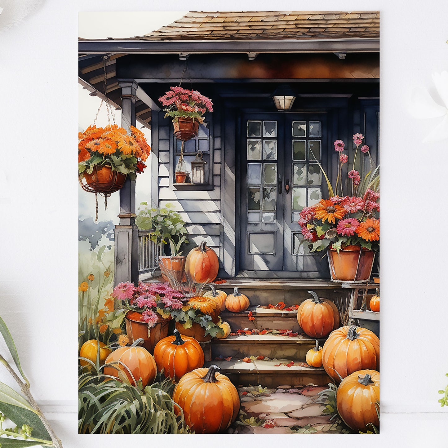 Postcard Fall House PC553