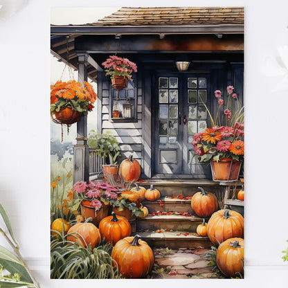 Postcard Fall House PC553