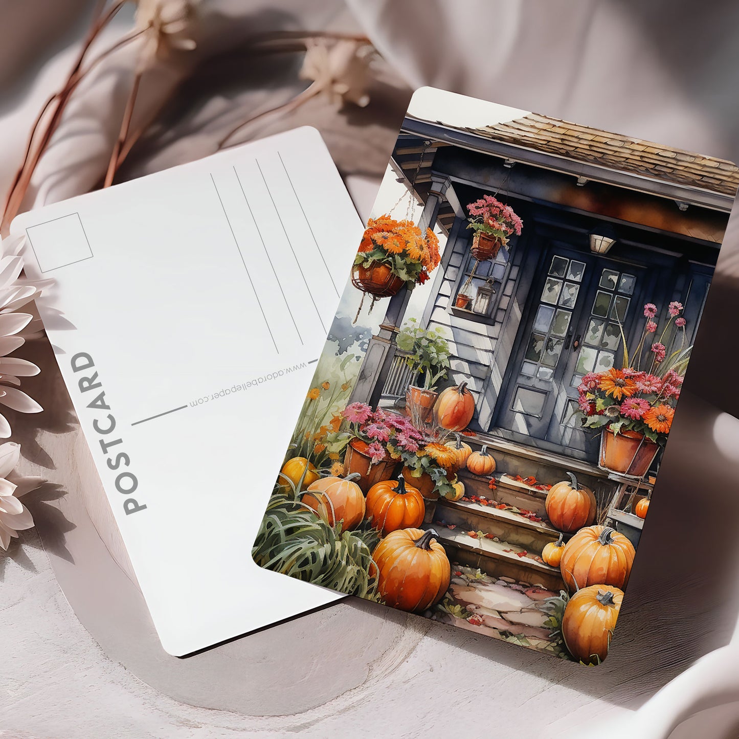 Postcard Fall House PC553