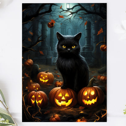 Vykort Halloweenkatt PPPC560